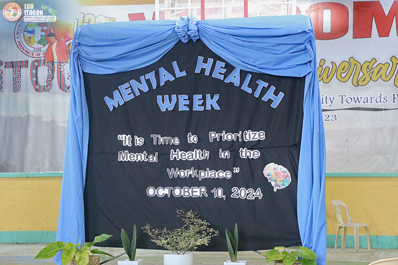 Itogon Lights Up Blue for Mental Health