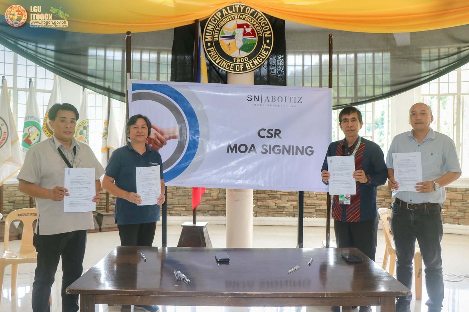 Itogon, SNAPB Sign P2.2M CSR Agreement