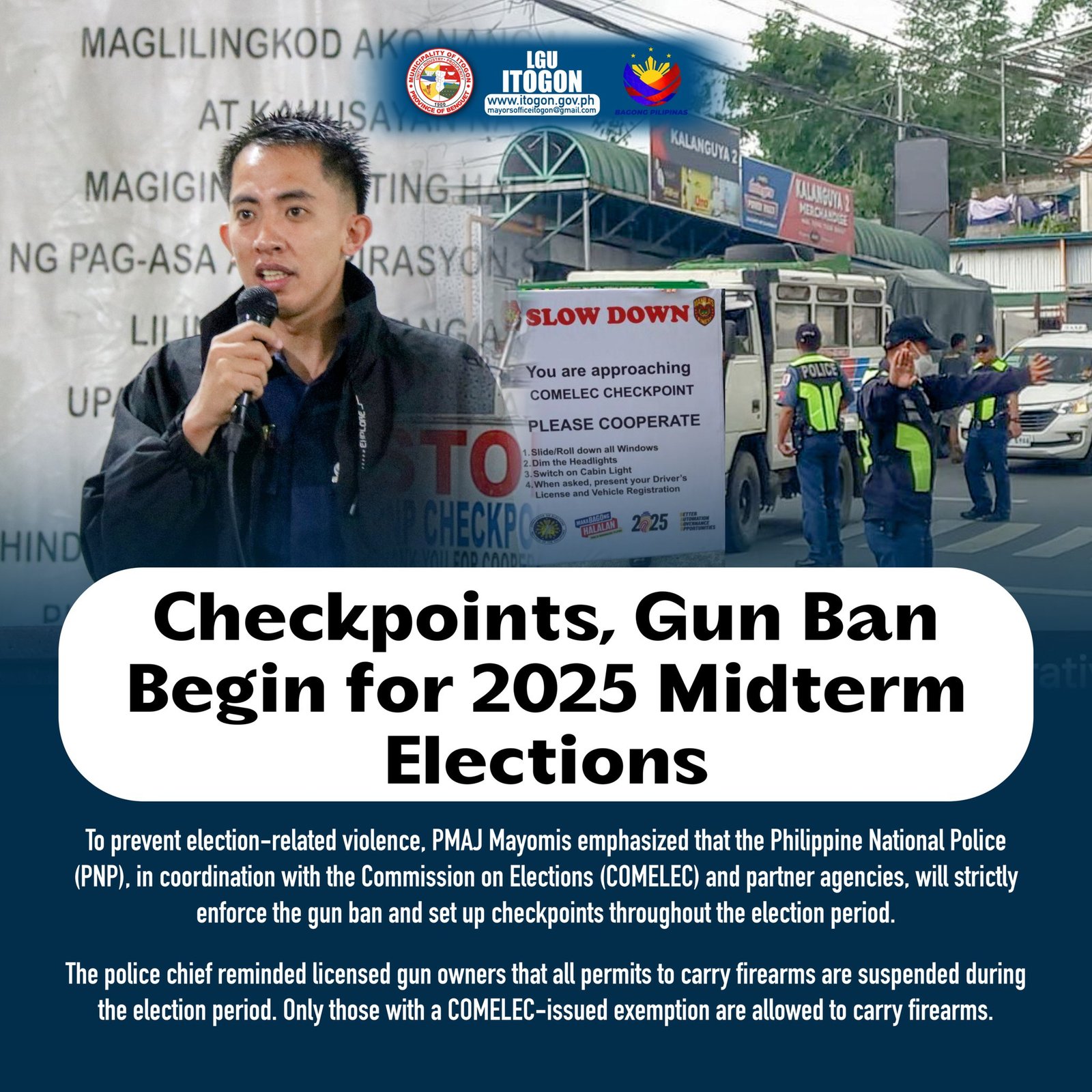 CHECKPOINTS, GUN BAN BEGIN FOR 2025 MIDTERM ELECTIONS