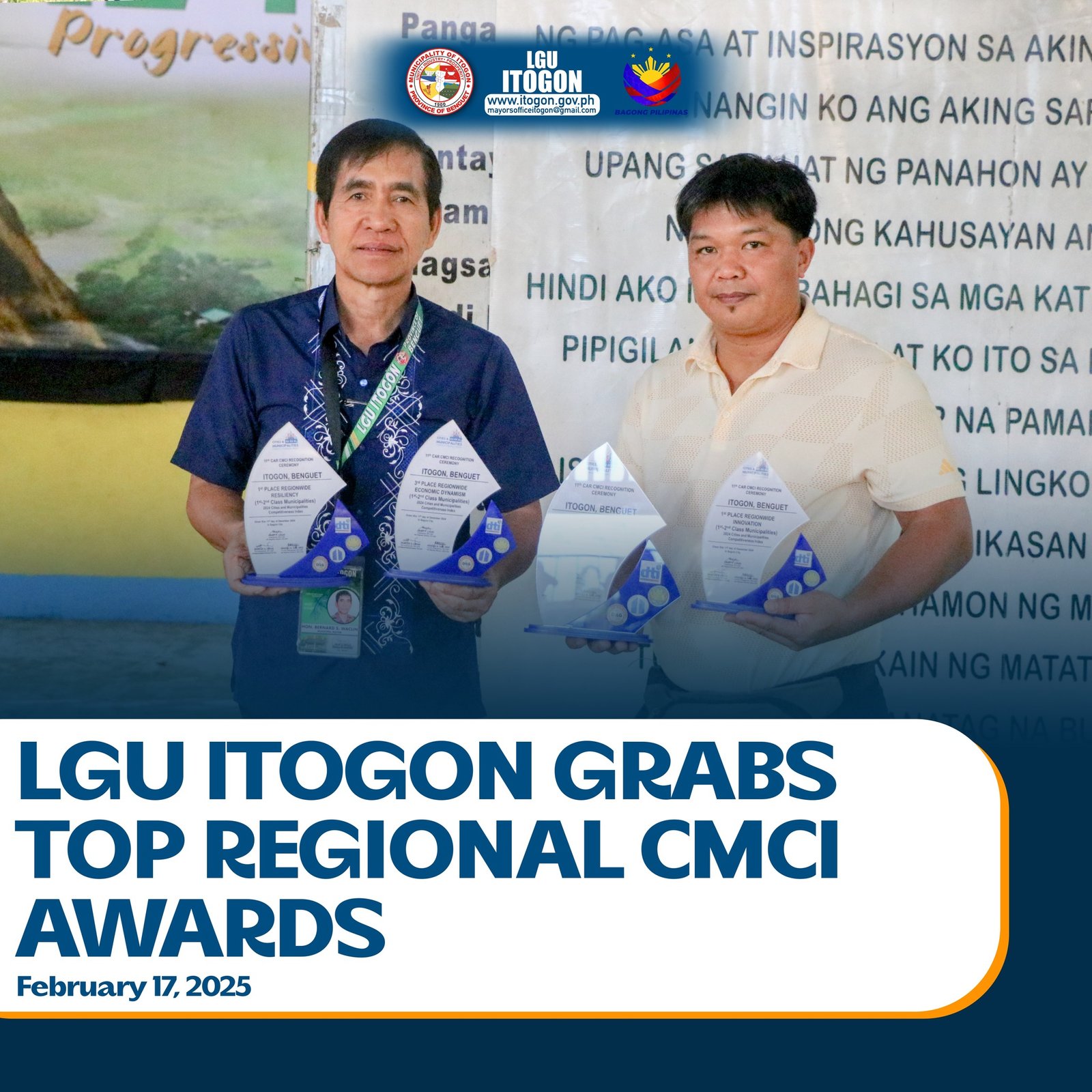 LGU- Itogon Grabs Top Regional CMCI Awards